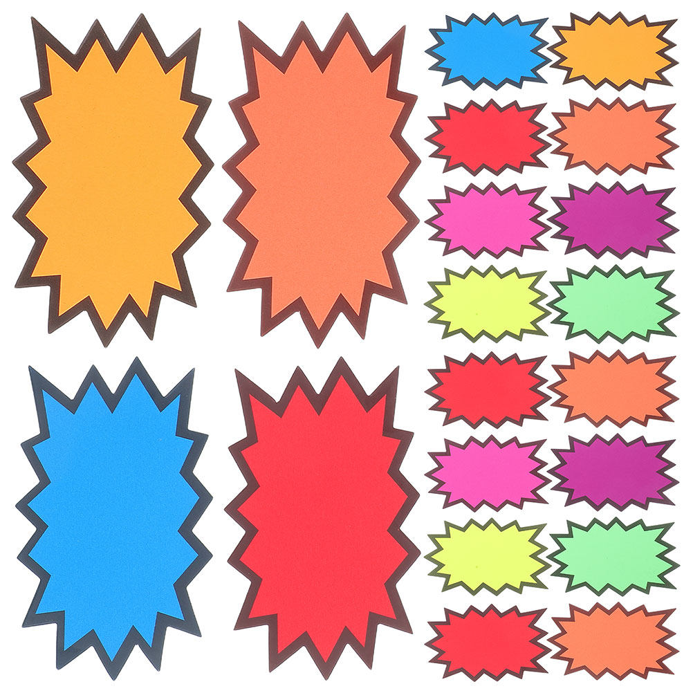 160Pcs Colorful Burst Price Ta - Yard Sign Blank 评论和价格
