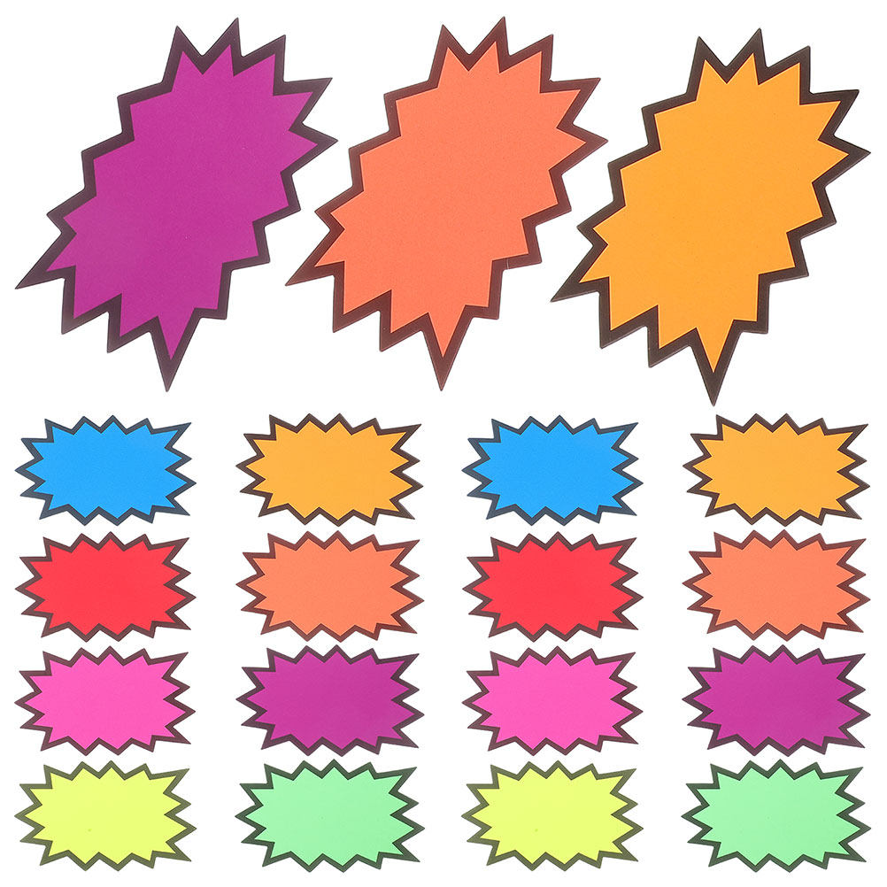 160Pcs Colorful Burst Price Ta - Yard Sign Blank 评论和价格