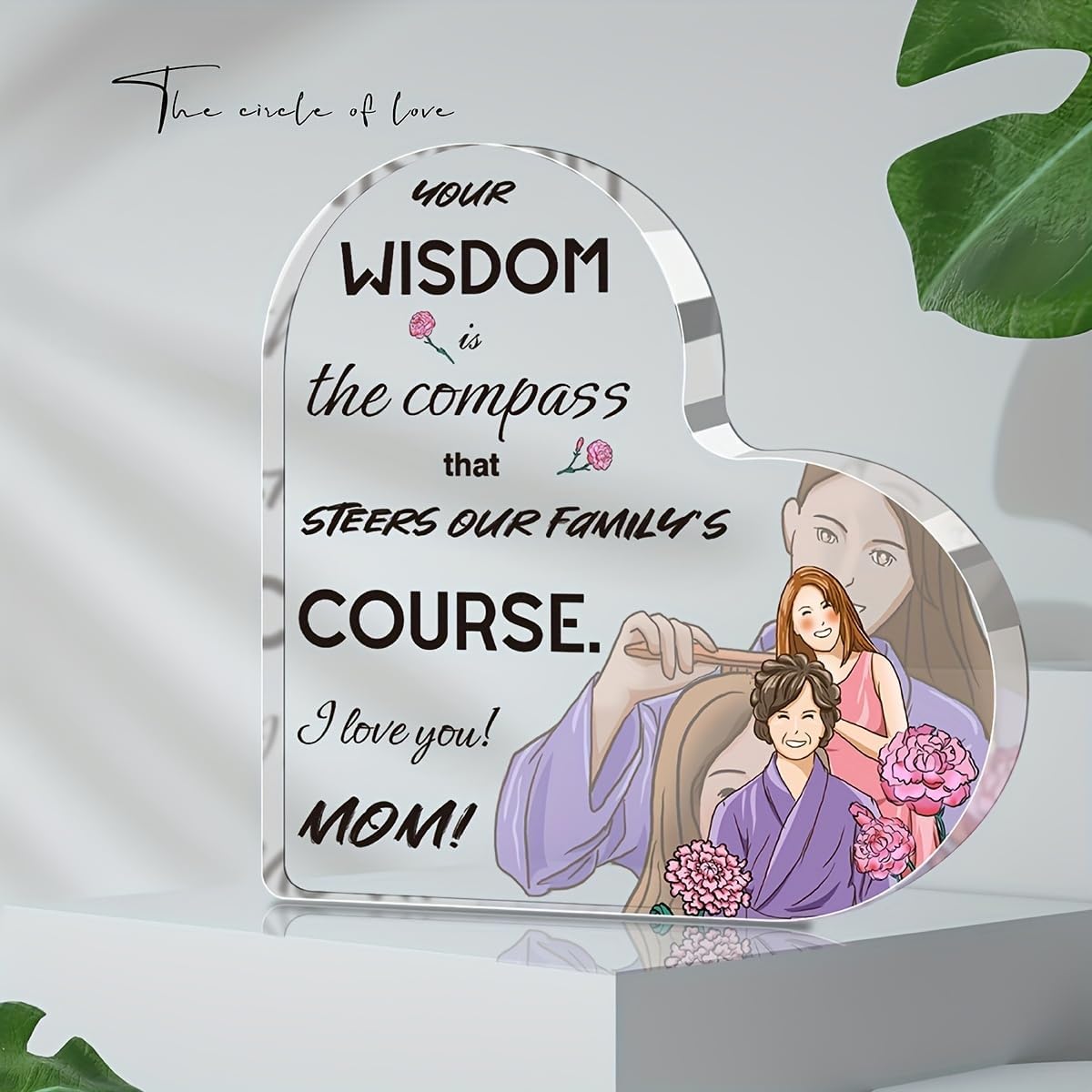 Family Heart Shape Acrylic Pla - Photo Acrylic Block 评论和价格