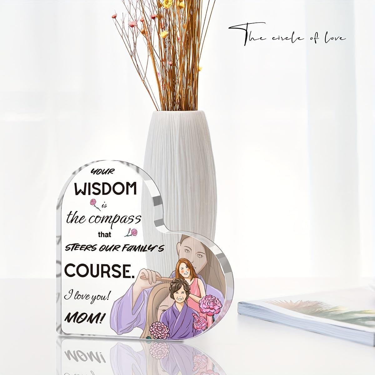 Family Heart Shape Acrylic Pla - Photo Acrylic Block 评论和价格