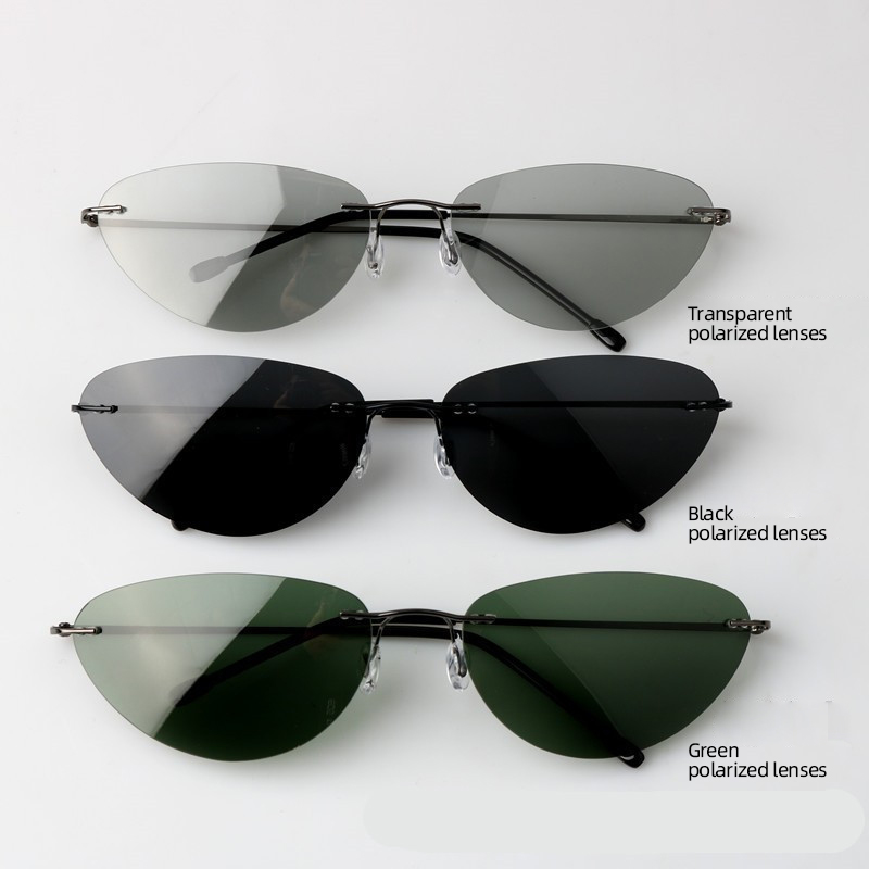 Fashion Rimless Sunglasses, Ca - Metal Photo Panel 评论和价格