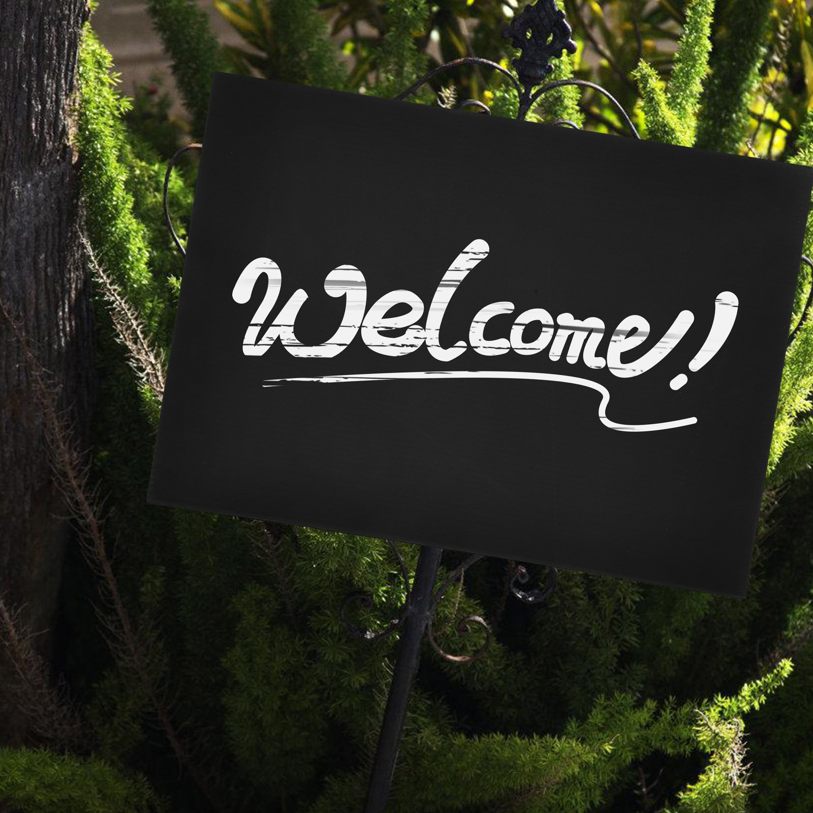 2Pcs Sleek Black Blank Garden  - Yard Sign Blank 评论和价格